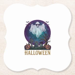 Porta-copo De Papel Óculos de sol de fantasma de Halloween Lua roxa Ce