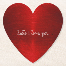 Porta-copo De Papel Olá, eu te amo