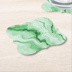 Porta-copo De Papel Olhar Ágata Verde Floresta Druzy