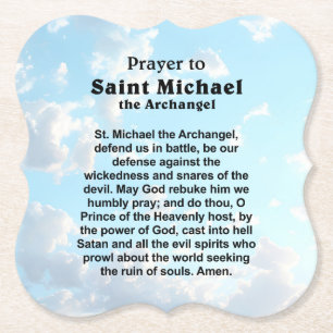 Porta-copo De Papel Oração Católica para Proteção e Coragem