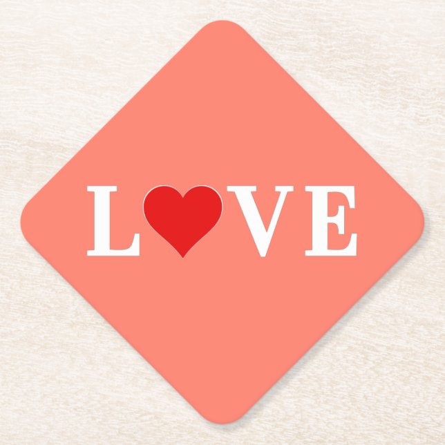 Porta-copo De Papel Orange AMVE e Heart Modern Eelegant (Frente)