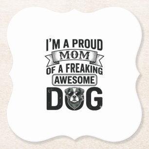 Porta-copo De Papel Orgulhosa Mãe de Cachorro Desenho Vetorial de Grav