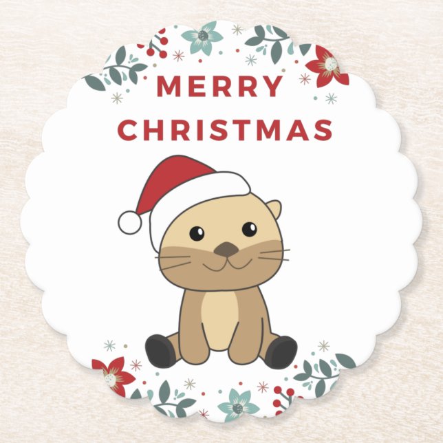 Porta-copo De Papel Outra neve de Natal Animais de inverno Papel Secun (Frente)