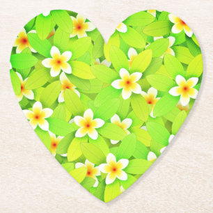 Porta-copo De Papel Padrão-61717 das flores amarelas verdes