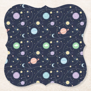 Porta-copo De Papel Padrão contínuo de planetas do Sistema Solar