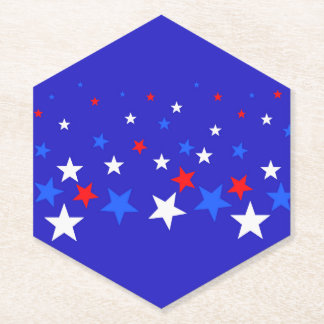 Porta-copo De Papel Padrão das estrelas azul, vermelha e branca