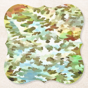 Porta-copo De Papel Padrão de Camuflagem Branco, Azul Bebê e Verde