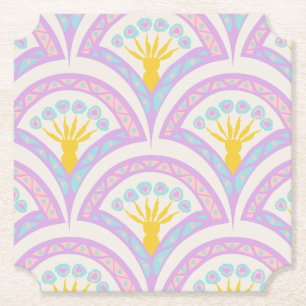 Porta-copo De Papel Padrão de casca colorido de Pastel
