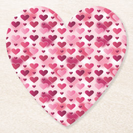 Porta-copo De Papel Padrão De Corações Rosa