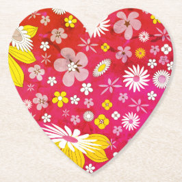 Porta-copo De Papel Padrão de Flor