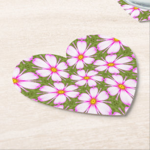 Porta-copo De Papel Padrão de Flores do Cosmos