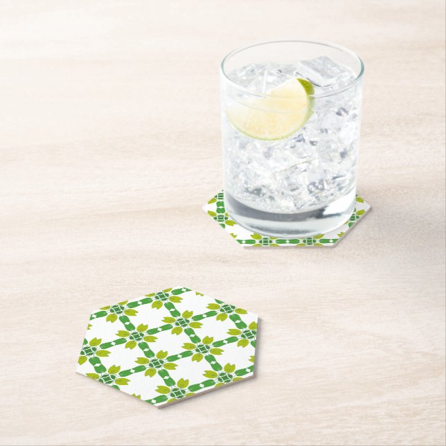 Porta-copo De Papel Padrão De Folha, Padrão De Folhas, Folhas Verdes (Insitu)