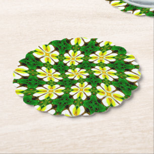 Porta-copo De Papel Padrão de Frangipani Amarelo