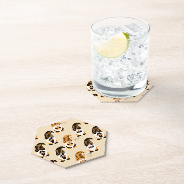 Porta-copo De Papel Padrão De Gnomos, Gnomos Halloween Trick Ou Tratat (Insitu)