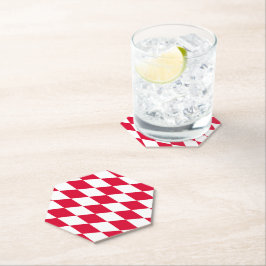 Porta-copo De Papel Padrão de Sinalizador do Diamante da Baviera Verme