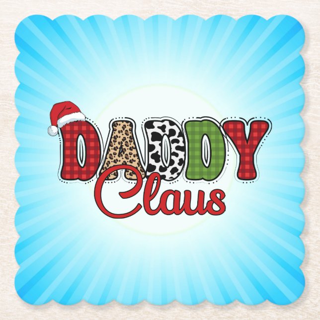 Porta-copo De Papel Padrão de Xadrez do pai Claus-60095 (Frente)
