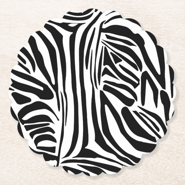 Porta-copo De Papel Padrão de zebra (Frente)