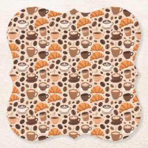 Porta-copo De Papel Padrão Estético de Café Moderno