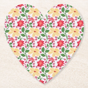 Porta-copo De Papel Padrão Floral Colorido Flores Brilhantes Sem Costu