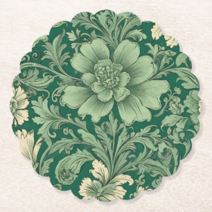 Porta-copo De Papel Padrão Floral de Sage Green Vintage