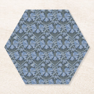 Porta-copo De Papel Padrão Floral em Aquarela Azul Elegante