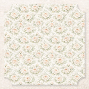 Porta-copo De Papel Padrão Floral Nupcial
