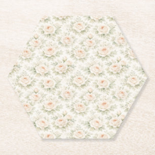 Porta-copo De Papel Padrão Floral Nupcial