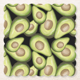 Porta-copo De Papel Padrão Gourmet Fresco Vegan Avocado