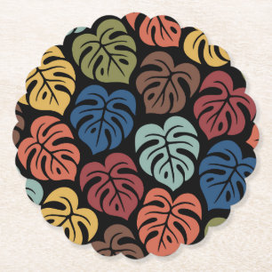 Porta-copo De Papel Padrão Tropical de Monstera