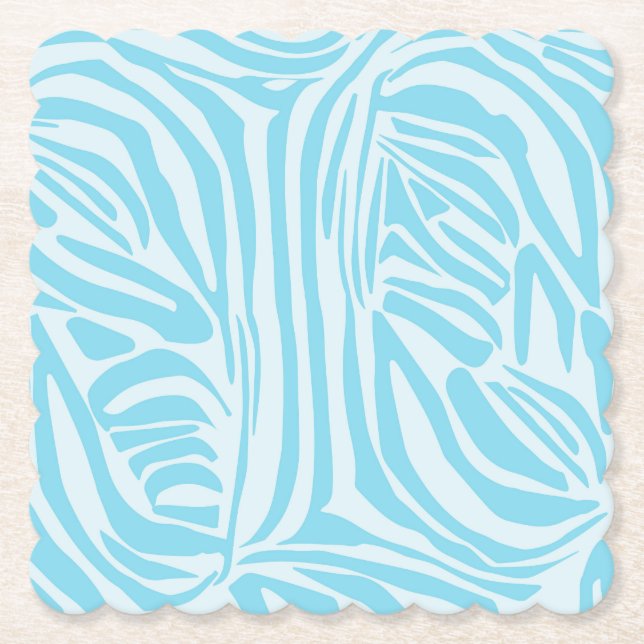 Porta-copo De Papel Padrão Zebra Azul (Frente)