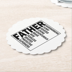 Porta-copo De Papel Padre Adjetivo Dia de os pais Legal Definição