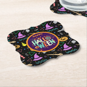 Porta-copo De Papel Padrões de Halloween Bonitos e Assustadores