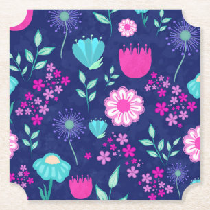 Porta-copo De Papel Padrões florais bonitos