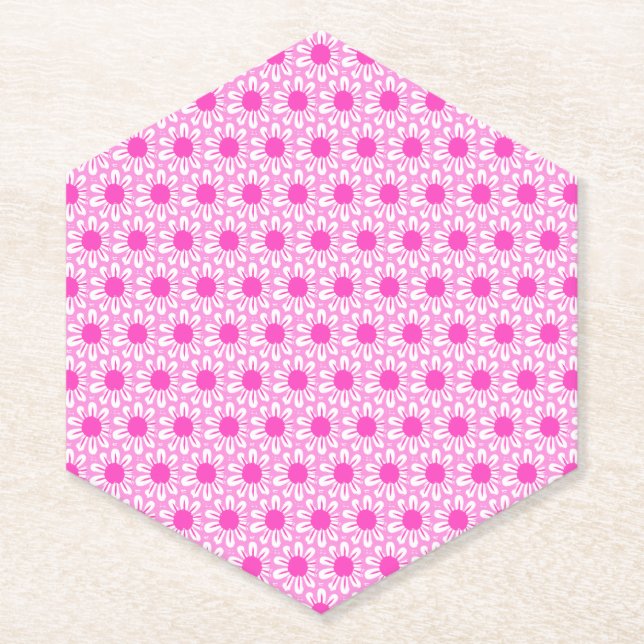 Porta-copo De Papel Padrões florais bonitos (Frente)