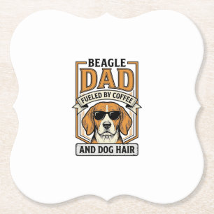 Porta-copo De Papel Pai Beagle Energizado por Café e Camisa de Cabelo 