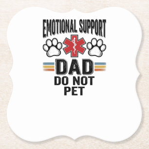 Porta-copo De Papel Pai de Apoio Emocional Não Acaricie Camisa Vintage
