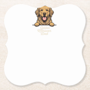 Porta-copo De Papel Pai do Golden Retriever Gravação Vintage