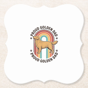 Porta-copo De Papel Pai do Golden Retriever Gravação Vintage Amante de