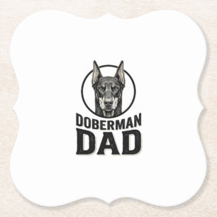 Porta-copo De Papel Pai Doberman Vintage Gravação Design Amante de Cãe
