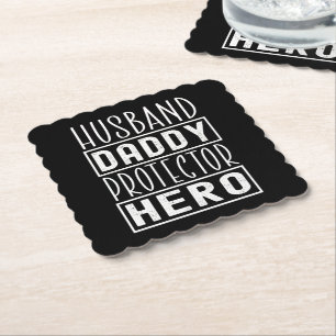 Porta-copo De Papel Pai Herói do Pai Protetor do Marido