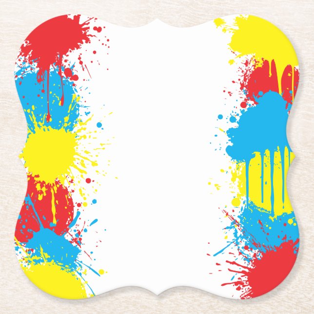 Porta-copo De Papel Painting Party Kids Birthday (Frente)