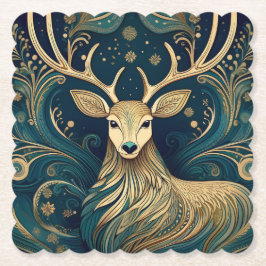 Porta-copo De Papel Paisley Deer Coaster
