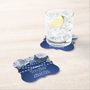 Porta-copo De Papel Palavras de cordas personalizadas Casamento Elegan