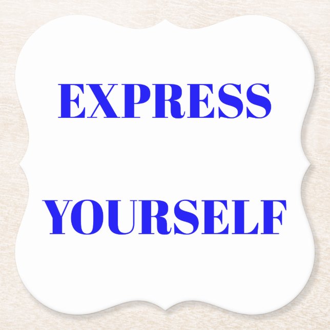 Porta-copo De Papel Palavras motivacionais, design bonitinho, inspirad (Frente)