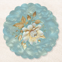 Paleta Azul-Claro em um design Dourado de Barogue 