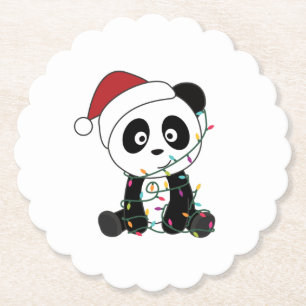 Porta-copo De Papel Panda Christmas Snow Winter Animals Pandas