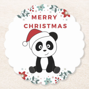 Porta-copo De Papel Panda Natal Neve Inverno Animais Pandas Papel C