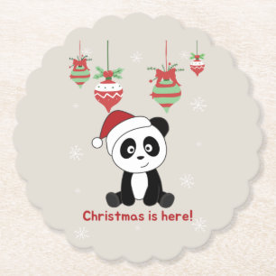 Porta-copo De Papel Panda Natal Neve Inverno Animais Pandas Papel C