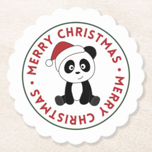 Porta-copo De Papel Panda Natal Neve Inverno Animais Pandas Papel C