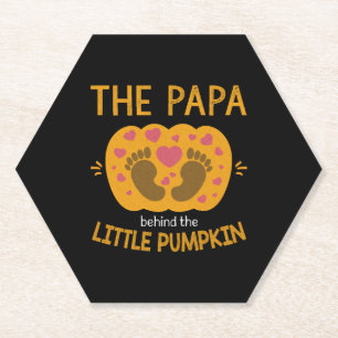 Porta-copo De Papel Papá Por Trás De Pumpkin Pequena Queda Autumn Reve